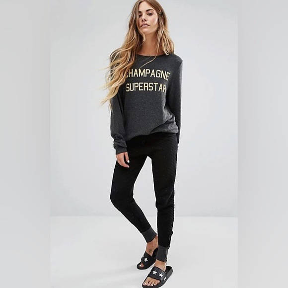 Wildfox Champagne Superstar Baggy Beach Crewneck Large - Picture 5 of 9